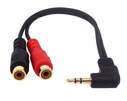 CABLE AUDIO 3.5 A 2 RCA TIPO L 10'